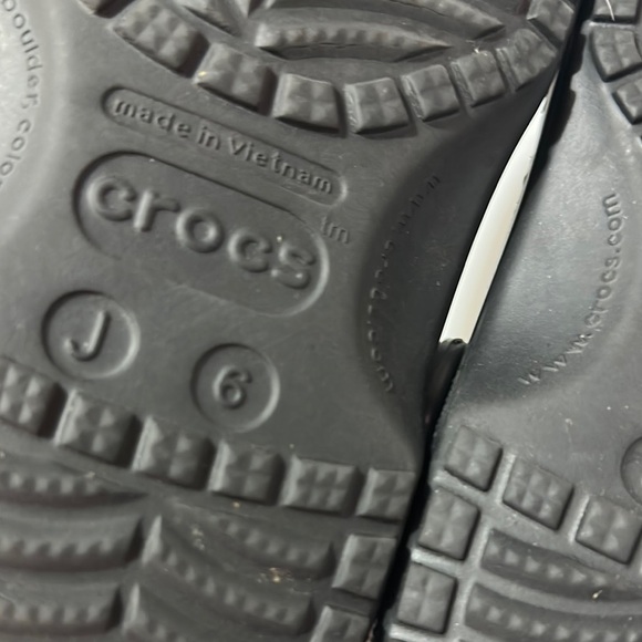 CROCS Black and Silver Slippers with Ventilation Holes - Picture 7 of 7